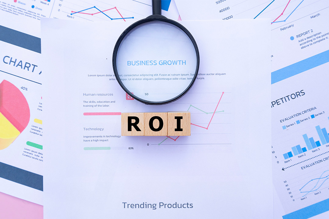 Chart depicting ROI metrics related to end-of-year budgeting and total costs of shockwave machines in business.